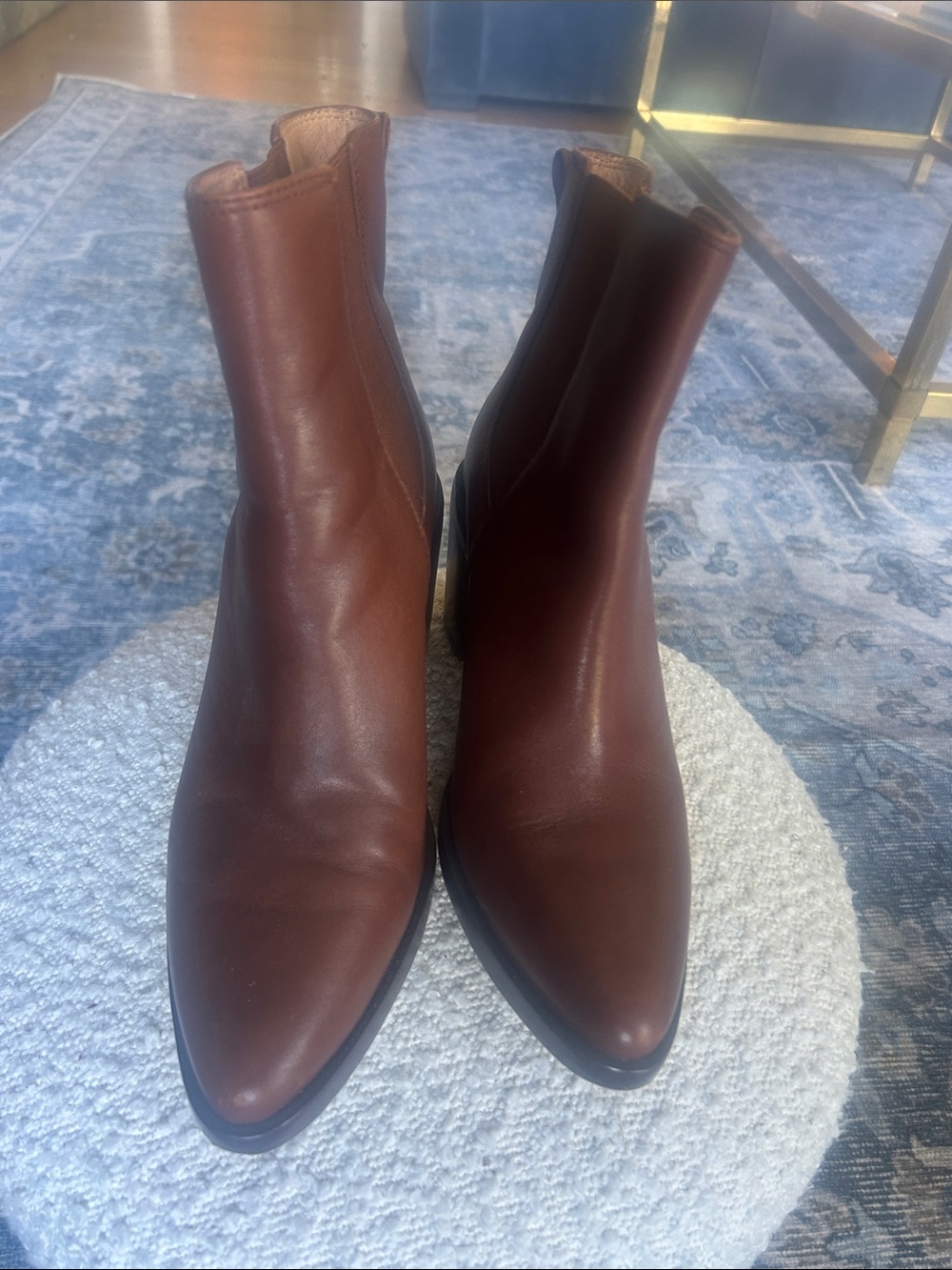 Madewell Classic Brown Leather Ankle Boots